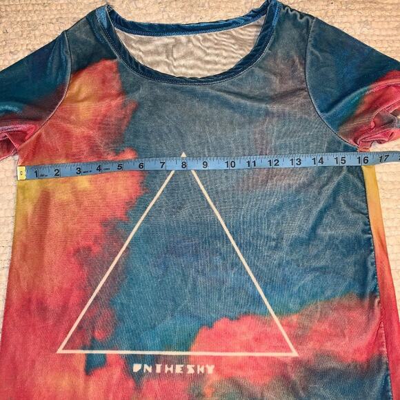 VINTAGE VELVET TIE DYE PINK FLOYD BAND CONCERT TEE "IN THE SKY" - Picture 3 of 4